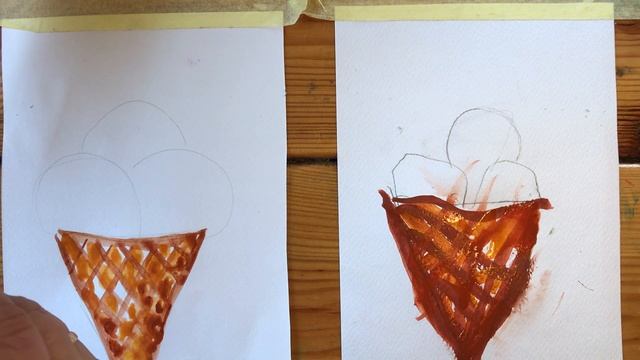 ВКУСНОЕ МОРОЖЕНОЕ. Рисование для малышей. Рисуем с Илюшей