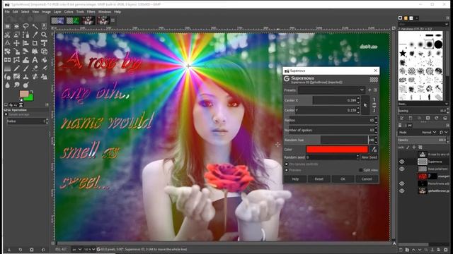 GIMP Tutorial 05 - Lens Flare And Supernova