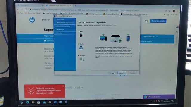 Como fazer a instalação da impressora Samsung SCX- 3405w no Wi-Fi - passo a passo .