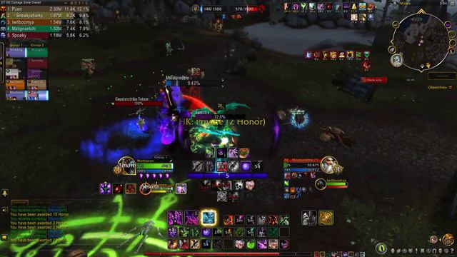 4 - 0 | Affliction Warlock PvP Battleground Gameplay | Battle For Gilneas - WoW Dragonflight 10.0