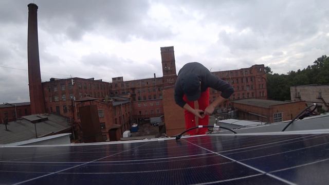 Разводка кабелей и подключение солнечной станции для офиса