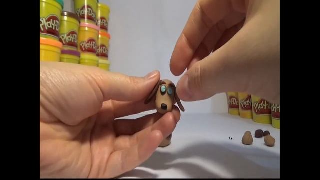 Как слепить из пластилина Плей До или теста для лепки собаку How To Make A Dog Of Play Doh Clay