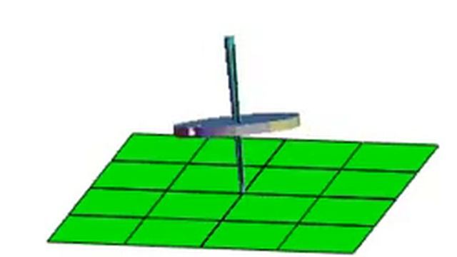 Анимация в  Mathcad:Регулярная прецессия гироскопа