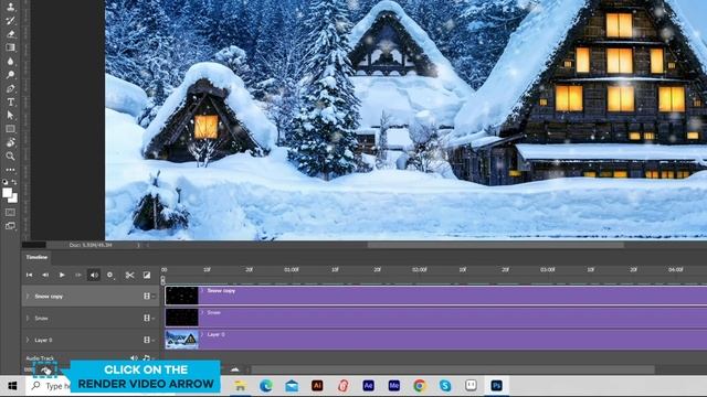 How To Make Animated Snow In Photoshop | Photoshop Animation Tutorial | GIF In Photoshop