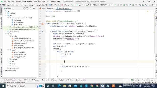 How To Design Splash Screen With Progress Bar || Progress Bar || Android Kotlin || Urdu/ Hindi