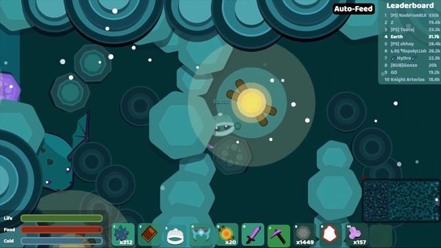Starve.io - Killed By Noobs! How To Get Amethyst In Dragon Cave.