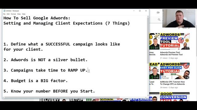 How To Sell Google Adwords: Setting & Managing Client Expectations  ?