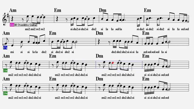 SENİ DERT ETMELER--Em--:Guitar,Flute,Keyboard,Violin,Melodica,Ukulele,Recorder.