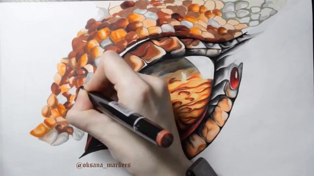 Глаз дракона. Часть 3. Рисунок маркерами.