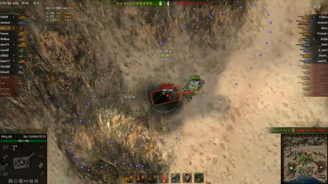 WoT- #14 -Bat Chatillon 155 55, Аэродром, 08.13, 6200 урона и все в ж...