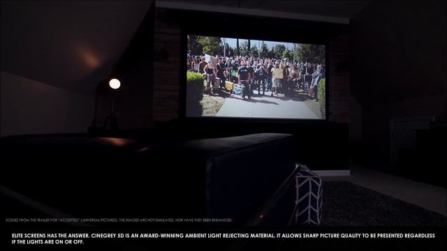 ✅Elite Screens Starling Tab-Tension CineGrey 5D Ceiling Ambient Light Rejecting Electric Screen