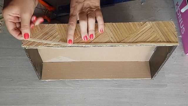 Diy//Простая ИДЕЯ для дома из коробки и кофейных палочек?beautiful Recycling Idea