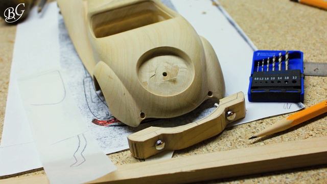 Stylized Mercedes Benz W29 500 K Special Roadster Handmade From Wood