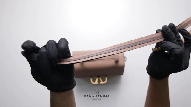 Valentino Garavani Grainy Calfskin VSling Medium Top Handle Bag Poudre
