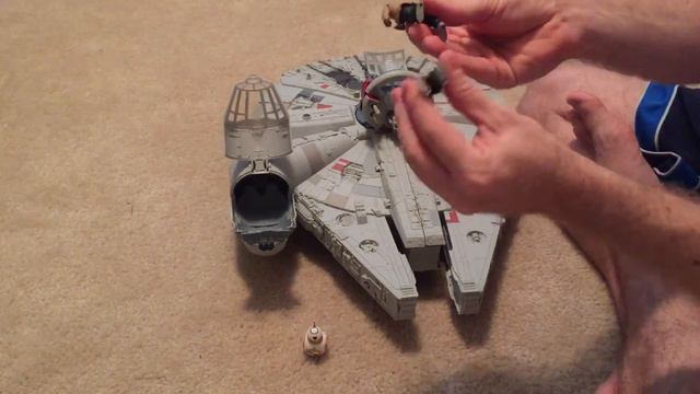 Star Wars The Force Awakens Battle Action Millennium Falcon Toy Review