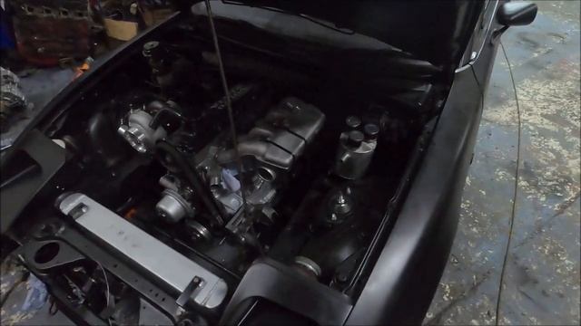 Oil Cooler From A RAF Fighter Jet, The Turbo In Place- The Volvo Boat Engine MX5 Is Real Close...