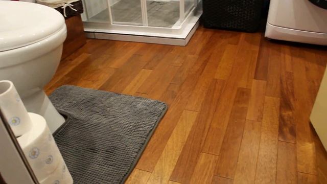 Drevená Podlaha Merbau V Kúpeľni
