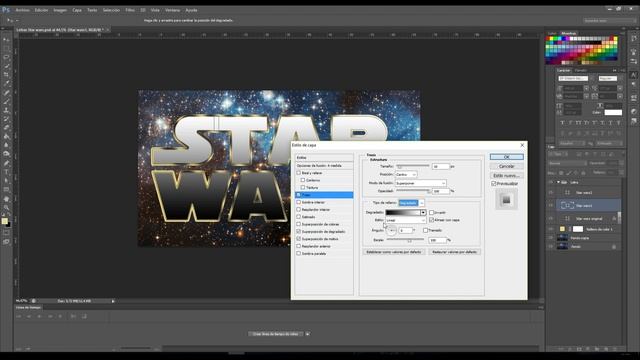 PHOTOSHOP CS6 - Speed Art - Retro Star Wars Text Effects