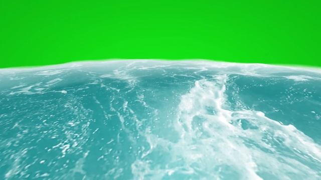 волны на зеленом фоне