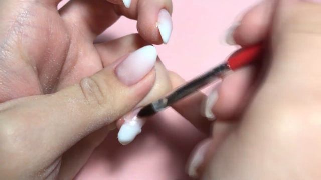 ГРАДИЕНТ ПОЛИГЕЛЕМ BABY BOOMER комбинированный маникюрукрепление полигелем