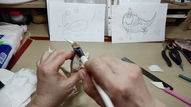 ?Ватная игрушка  ДРАКОША МЛАДШЕНЬКИЙ   Урок 7. Продолжаем делать тело. Шея, спина, хвост.