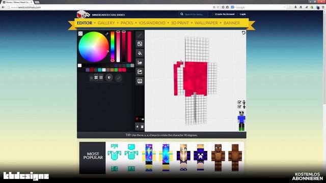 MINECRAFT SKIN EINFACH SELBER PIXELN | KBDESIGNZ