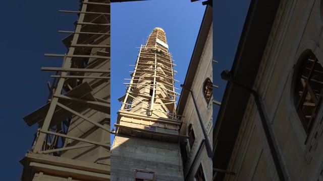 Подъём часов на минарет центральная Мечеть  Хасавюрт лето 2017