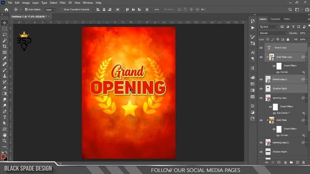 Grand Opening Celebration Poster Design In | Photoshop 2021 Tutorial |