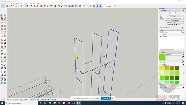SKETCHUP - Hướng Dẫn Chi Tiết Vẽ Tủ Quần áo Gỗ Công Nghiệp