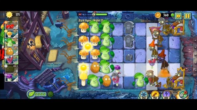 PVZ 2, прохождение Dark Ages, 17 уровень