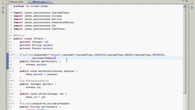 12 JPA中的一对一双向关联