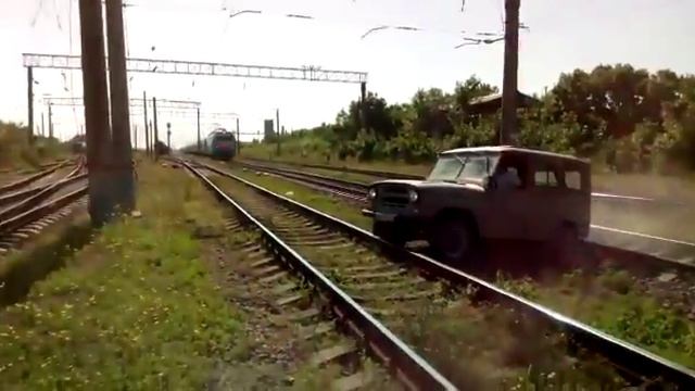 УАЗик против Поезда./ UAZ VS The Train.