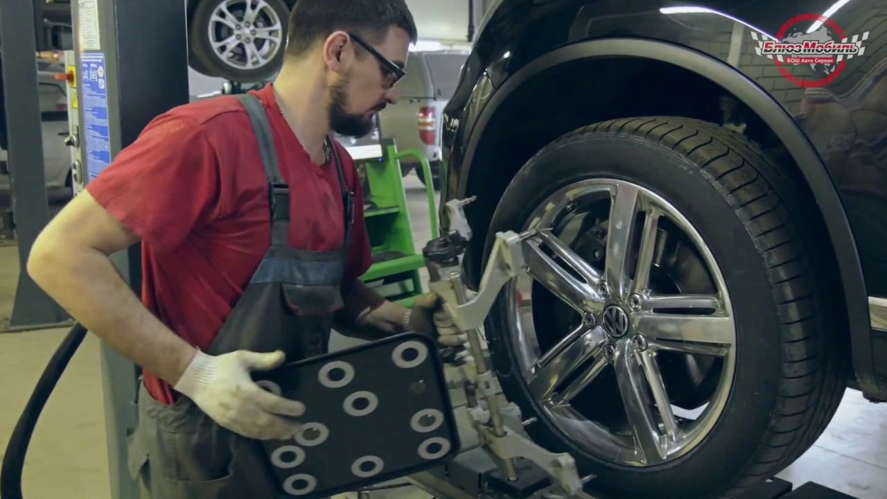 Volkswagen Touareg. Регулировка развал-схождения.