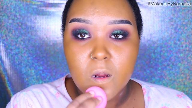 Green Smokey Eye & Chocolate Brown Lips | MakeupByNamaisa