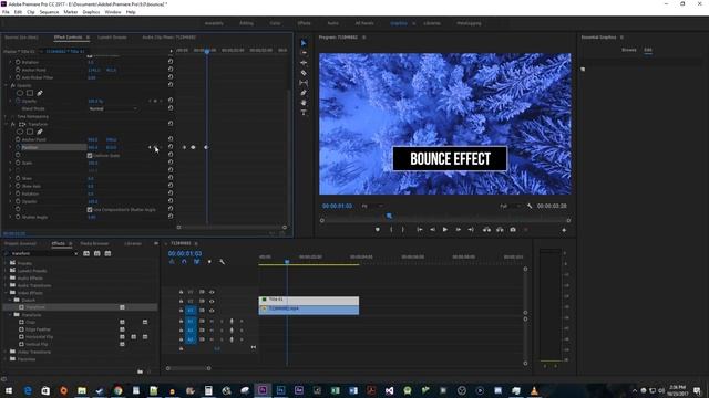 Premiere Pro CC : How To Make An Animated BOUNCING Effect For Images And Text