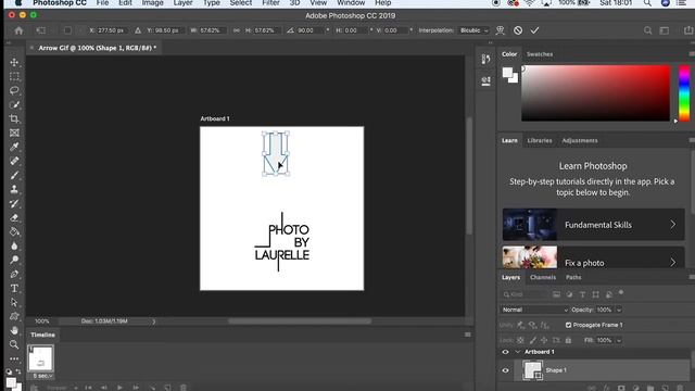 How To: Create A Basic Moving Arrow Gif In Photoshop