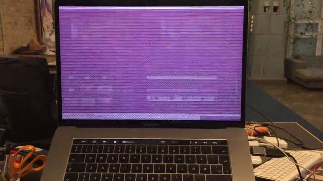 Graphics Glitch On Apple MacBook Pro TouchBar 2016