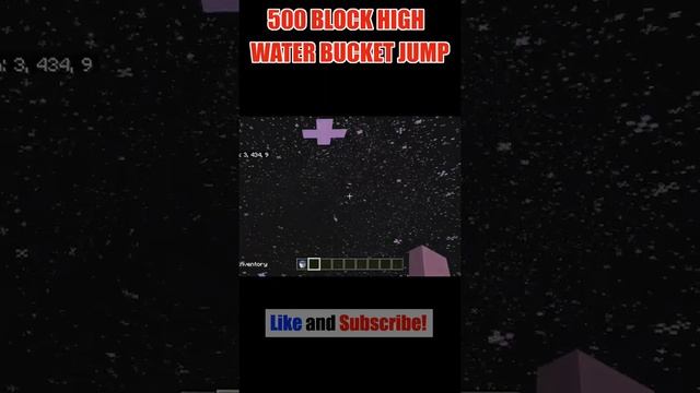 Epic Water Bucket Jump In Minecraft!