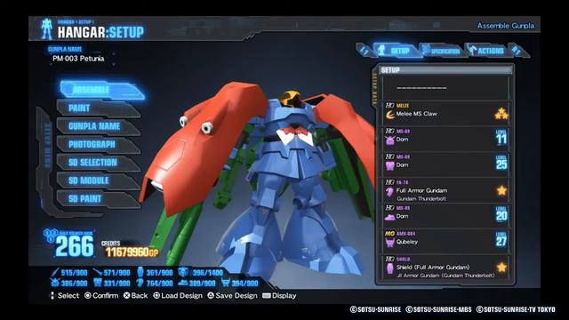 Gundam Breaker 3 Custom Build Venasaur PM-003 Petunia