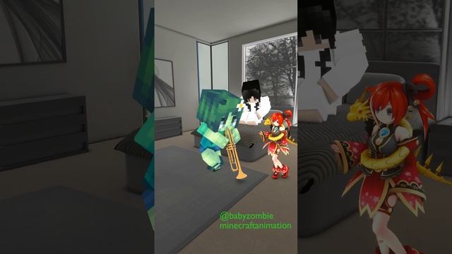 How To Meet Jack IN Minecraft ( Baby Zombie Girl-lolita ) #monsterschool #minecraft  #shorts  #funn