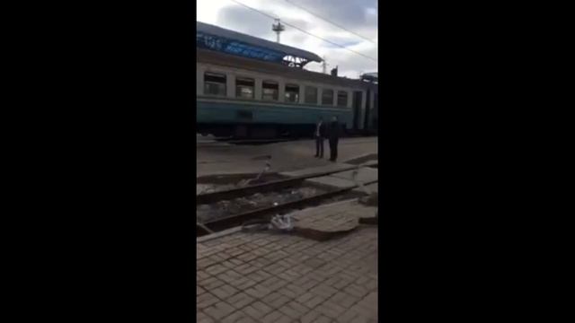 Пожар электропоезда. станция Славянск 07.02.2019. Оперативная съемка.