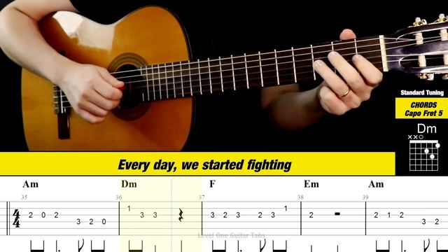 FAIRYTALE (Alexander Rybak) Guitar Tabs | Tutorial | Cover