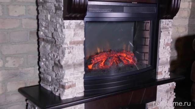 Электрокамин RealFlame Rockland Lux с очагом Fire.mp4