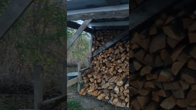 Навес для дров временный