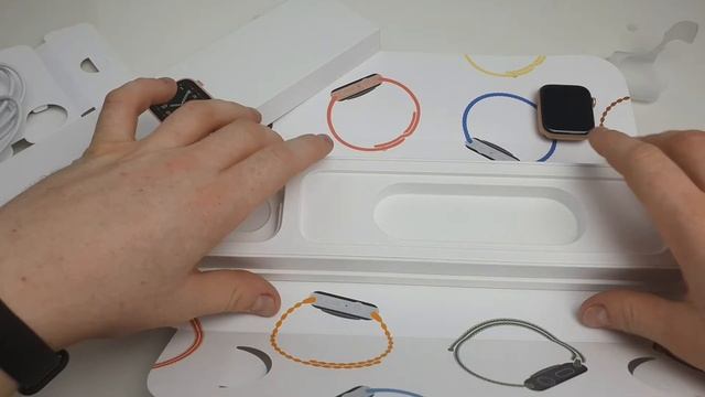 UNBOXING Apple Watch Se Gold GPS  44mm Gold Aluminium Case With Pink Sand Sport Band