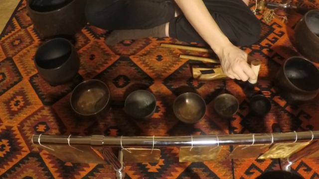 103. Поющие чаши тибетские. ГРАНД комплект Шри Янтра. Настройка ЧАКР. От бессонницы. Singing Bowl.