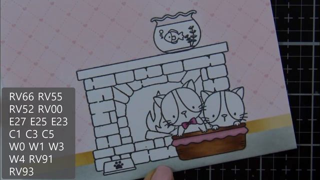 Creating Masks For A One Layer Card Ft. Quilted Heart Background Stamp | Copic Colouring