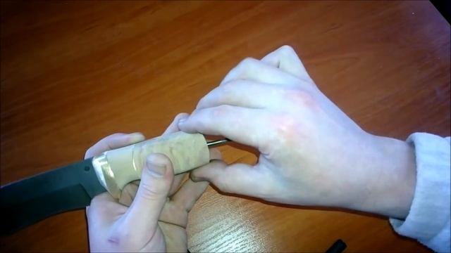 Дамассковый клинок, криворучу рукоять