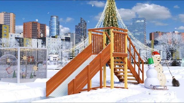 Зимние деревянные горки - акции