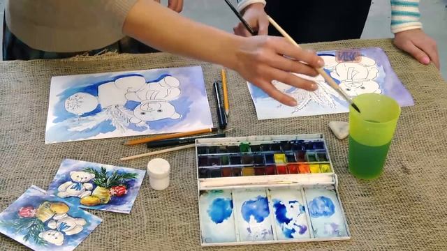 НОВОГОДНИЙ мастер-класс. Выпуск 16. Скетчинг
